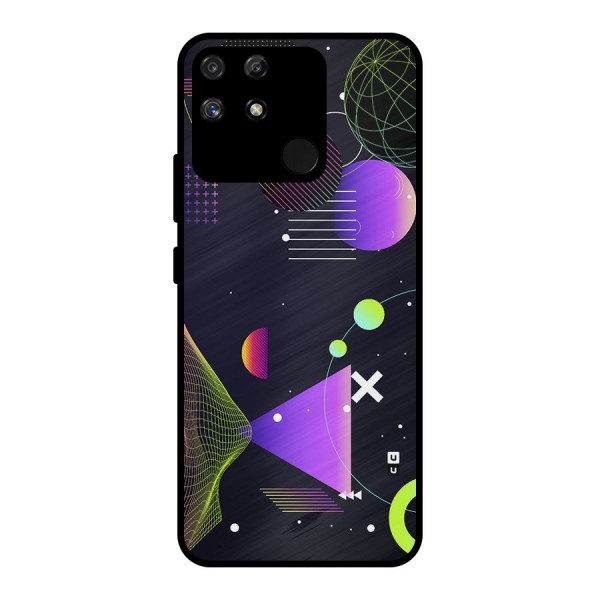 Geometrical Wireframe Metal Back Case for Realme Narzo 50A