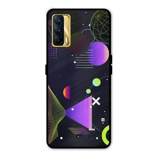 Geometrical Wireframe Metal Back Case for Realme X7