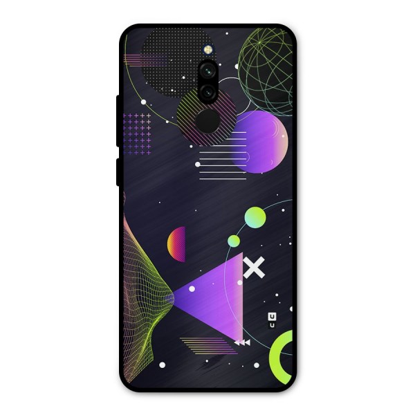 Geometrical Wireframe Metal Back Case for Redmi 8