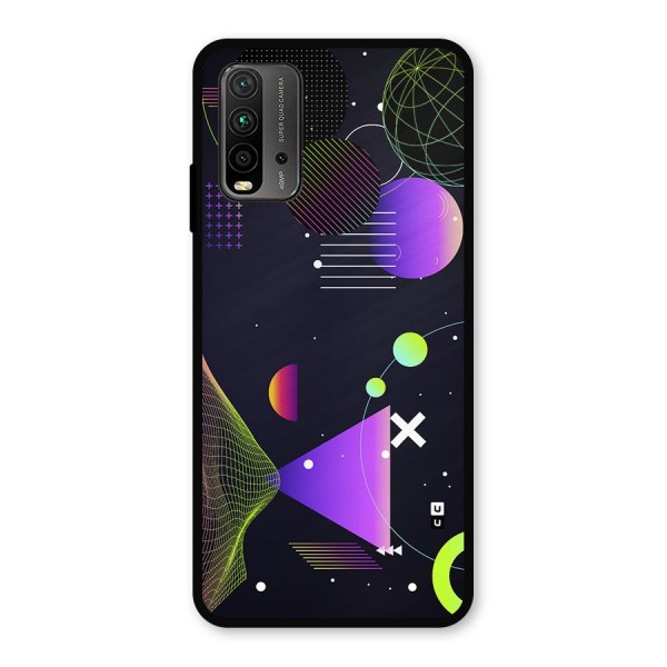 Geometrical Wireframe Metal Back Case for Redmi 9 Power