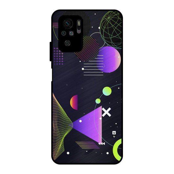 Geometrical Wireframe Metal Back Case for Redmi Note 10S