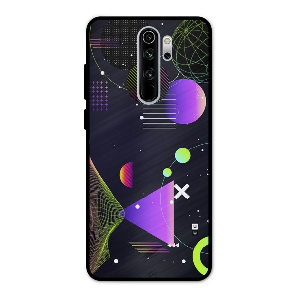 Geometrical Wireframe Metal Back Case for Redmi Note 8 Pro