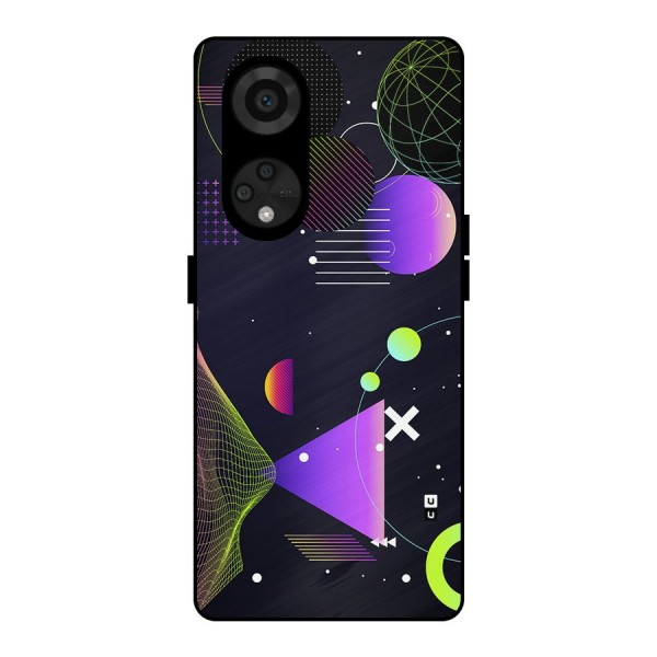Geometrical Wireframe Metal Back Case for Reno8 T 5G