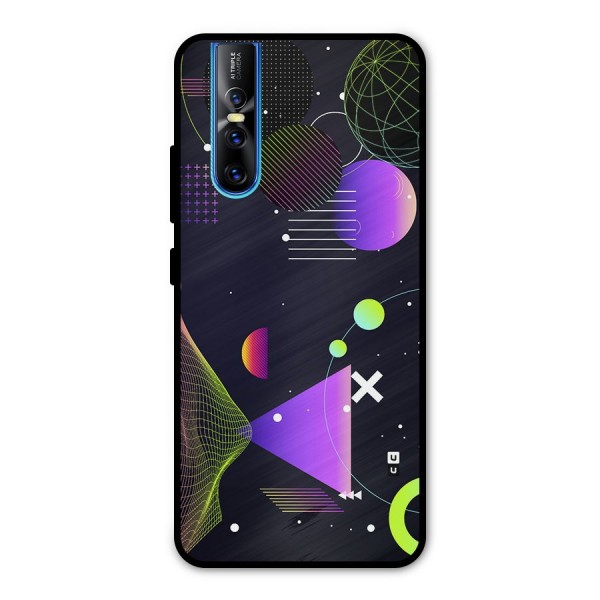 Geometrical Wireframe Metal Back Case for Vivo V15 Pro