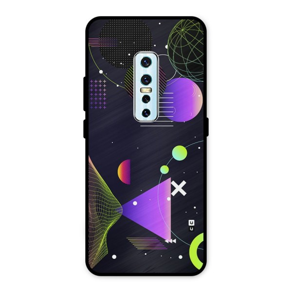 Geometrical Wireframe Metal Back Case for Vivo V17 Pro