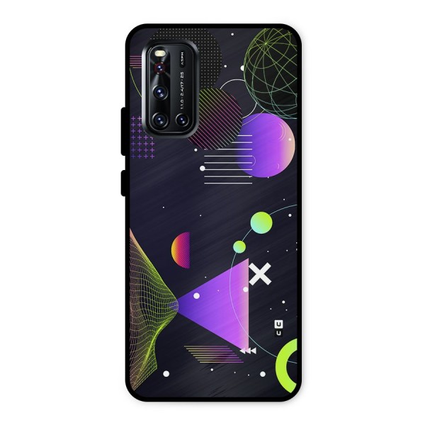 Geometrical Wireframe Metal Back Case for Vivo V19