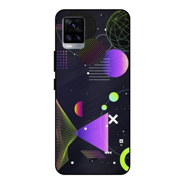 Geometrical Wireframe Metal Back Case for Vivo V20 2021