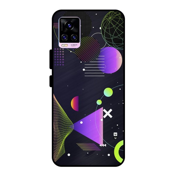 Geometrical Wireframe Metal Back Case for Vivo V20 Pro