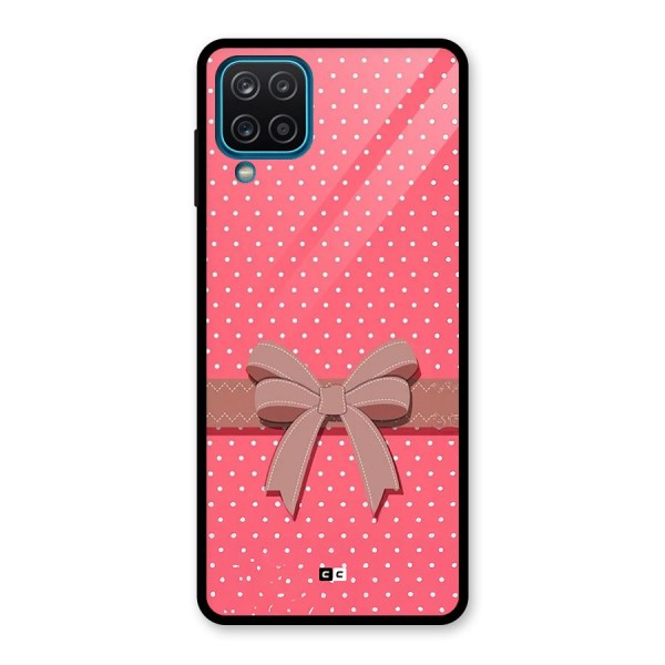 Gift Ribbon Glass Back Case for Galaxy A12