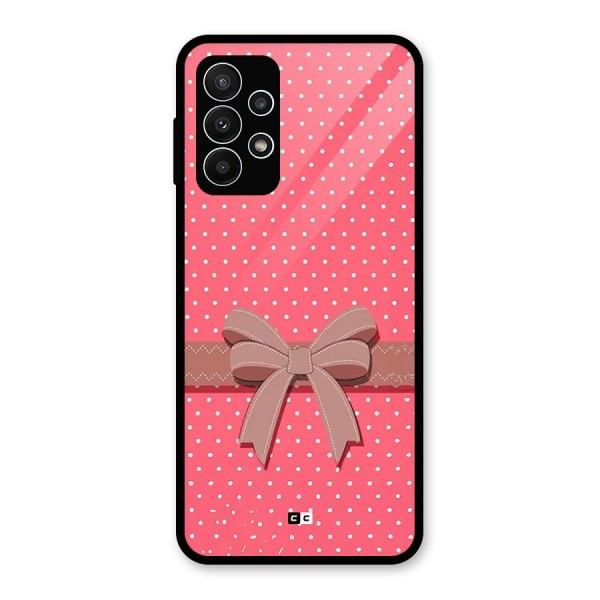 Gift Ribbon Glass Back Case for Galaxy A23