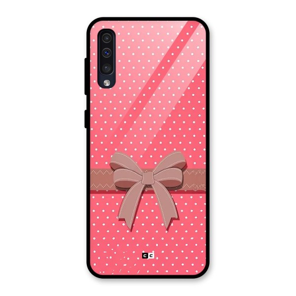 Gift Ribbon Glass Back Case for Galaxy A50