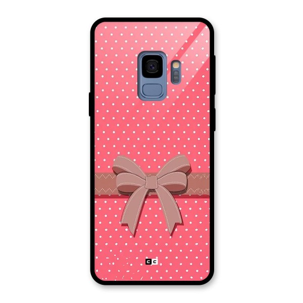 Gift Ribbon Glass Back Case for Galaxy S9