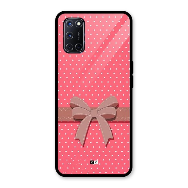 Gift Ribbon Glass Back Case for Oppo A52