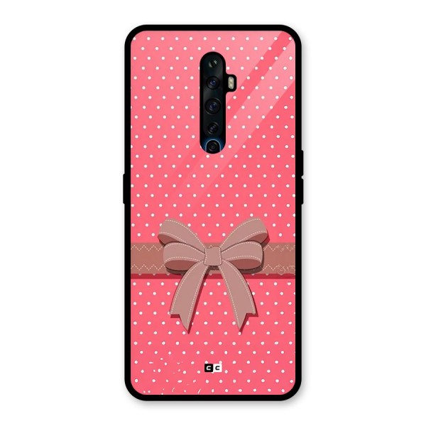 Gift Ribbon Glass Back Case for Oppo Reno2 F