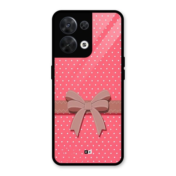 Gift Ribbon Glass Back Case for Oppo Reno8 5G