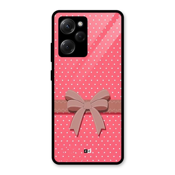 Gift Ribbon Glass Back Case for Poco X5 Pro