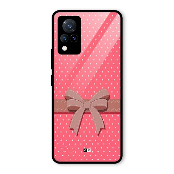 Gift Ribbon Glass Back Case for Vivo V21 5G