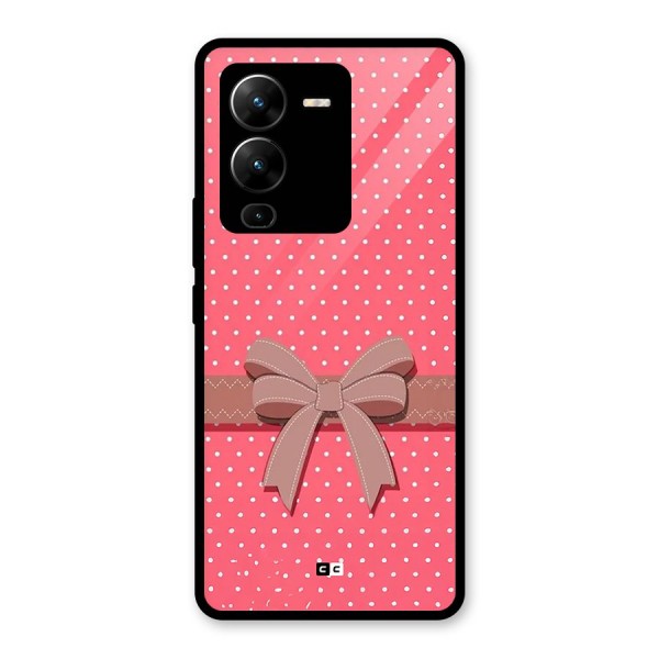 Gift Ribbon Glass Back Case for Vivo V25 Pro