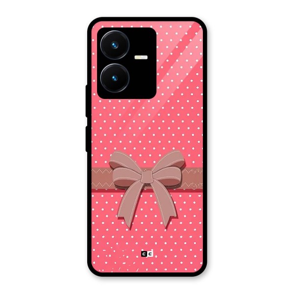 Gift Ribbon Glass Back Case for Vivo Y22