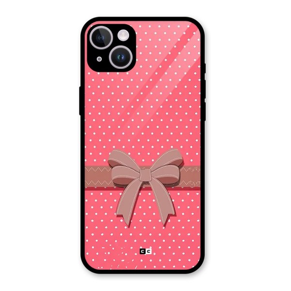 Gift Ribbon Glass Back Case for iPhone 14 Plus