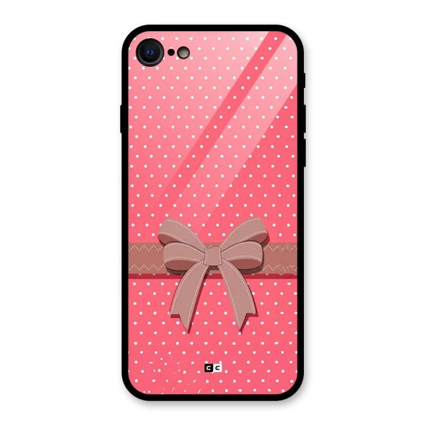 Gift Ribbon Glass Back Case for iPhone SE 2020