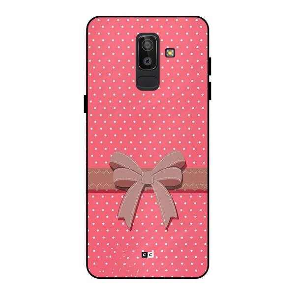 Gift Ribbon Metal Back Case for Galaxy J8