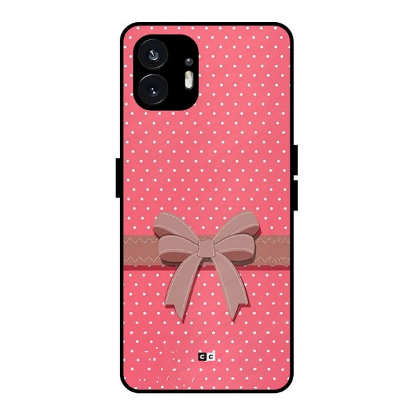 Gift Ribbon Metal Back Case for Nothing Phone 2