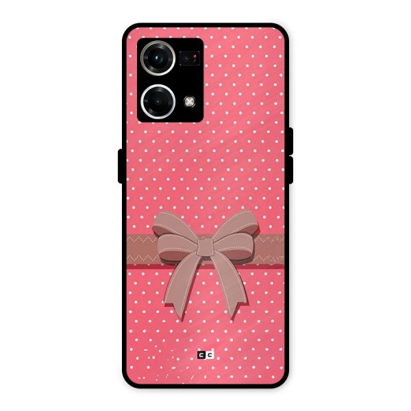 Gift Ribbon Metal Back Case for Oppo F21s Pro 4G