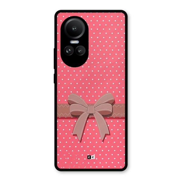 Gift Ribbon Metal Back Case for Oppo Reno10