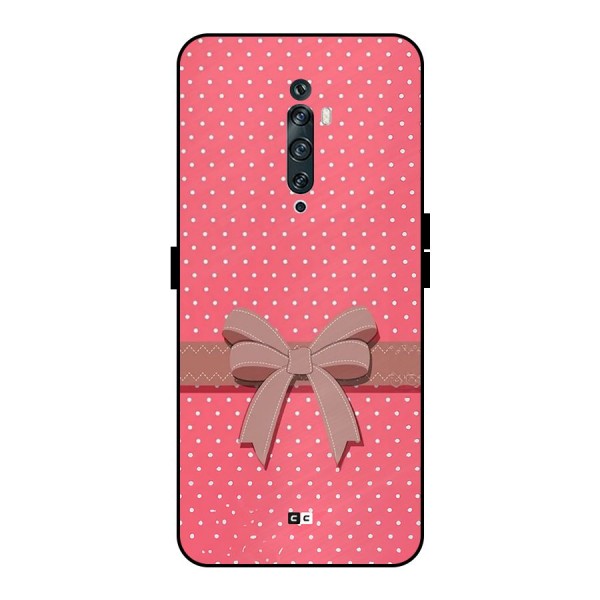 Gift Ribbon Metal Back Case for Oppo Reno2 F