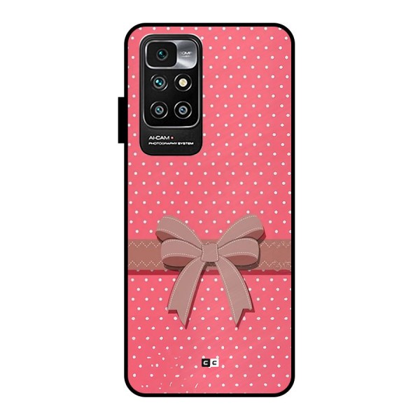 Gift Ribbon Metal Back Case for Redmi 10 Prime