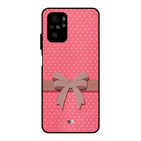 Gift Ribbon Metal Back Case for Redmi Note 10S