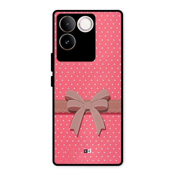 Gift Ribbon Metal Back Case for Vivo T2 Pro