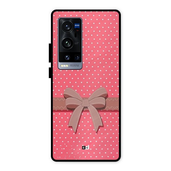 Gift Ribbon Metal Back Case for Vivo X60 Pro Plus