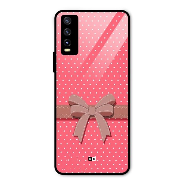 Gift Ribbon Metal Back Case for Vivo Y20 2021