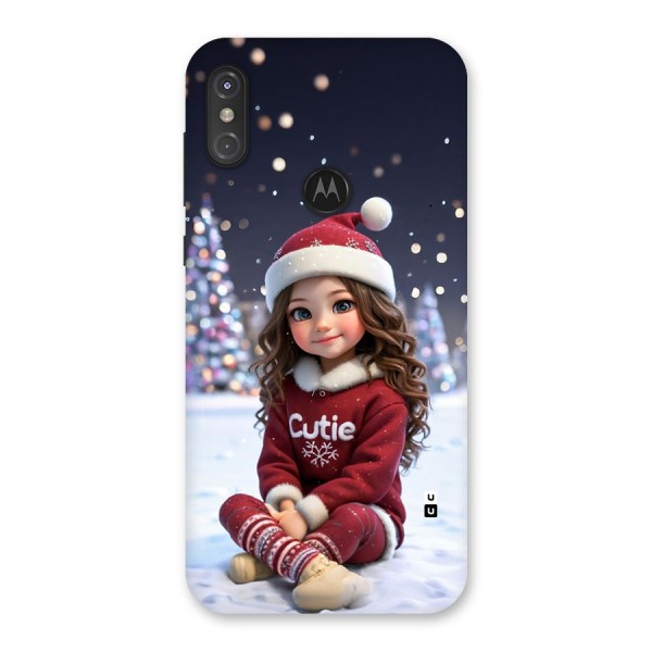 Girl In Snow Back Case for Motorola One Power