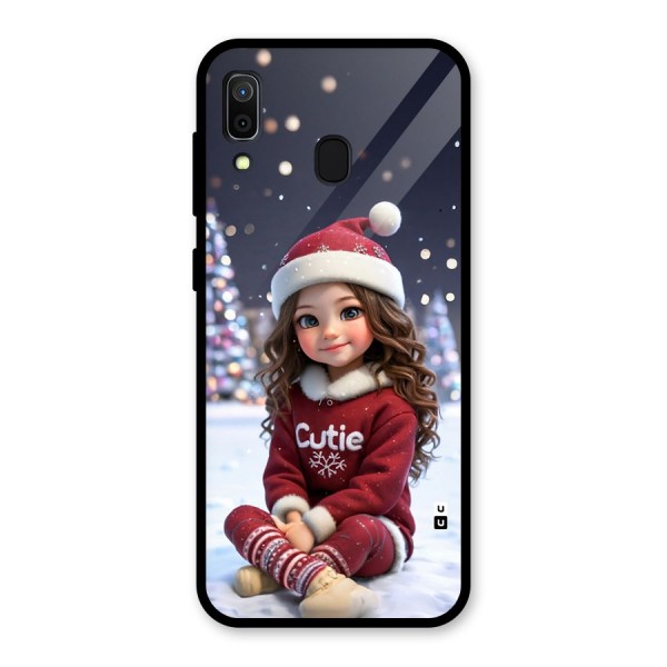 Girl In Snow Glass Back Case for Galaxy A30