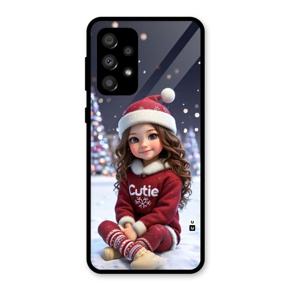 Girl In Snow Glass Back Case for Galaxy A32