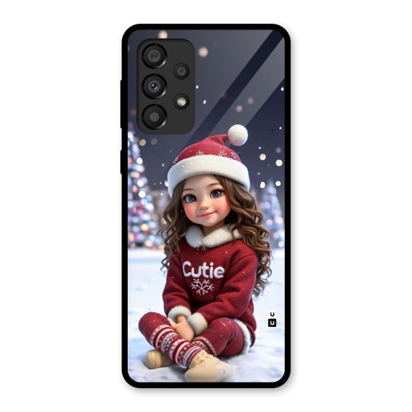 Girl In Snow Glass Back Case for Galaxy A33 5G