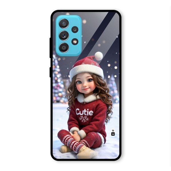 Girl In Snow Glass Back Case for Galaxy A52