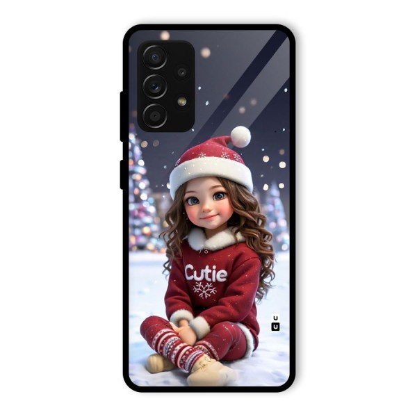 Girl In Snow Glass Back Case for Galaxy A53 5G