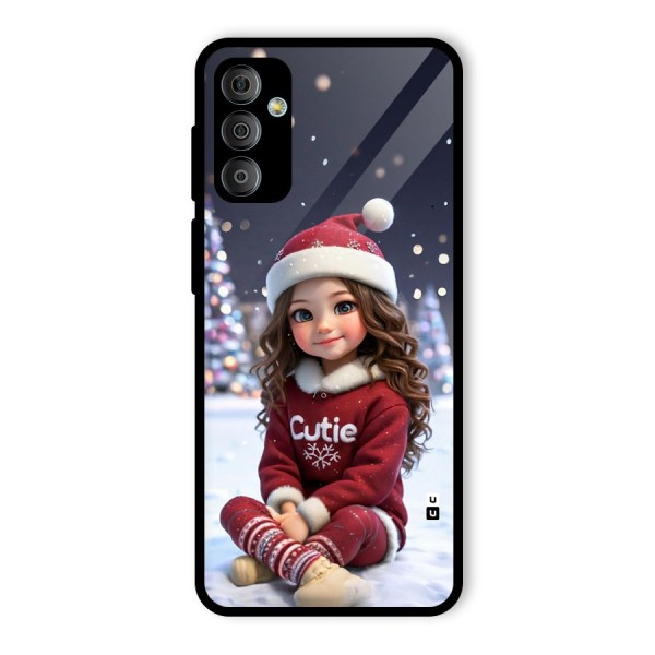 Girl In Snow Glass Back Case for Galaxy F23