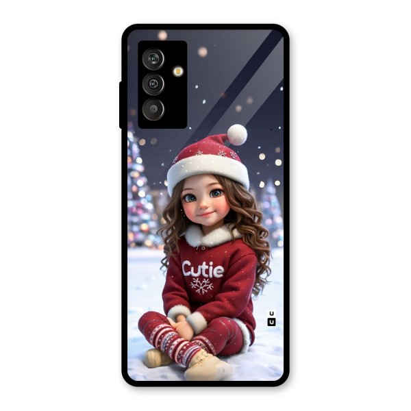 Girl In Snow Glass Back Case for Galaxy M13