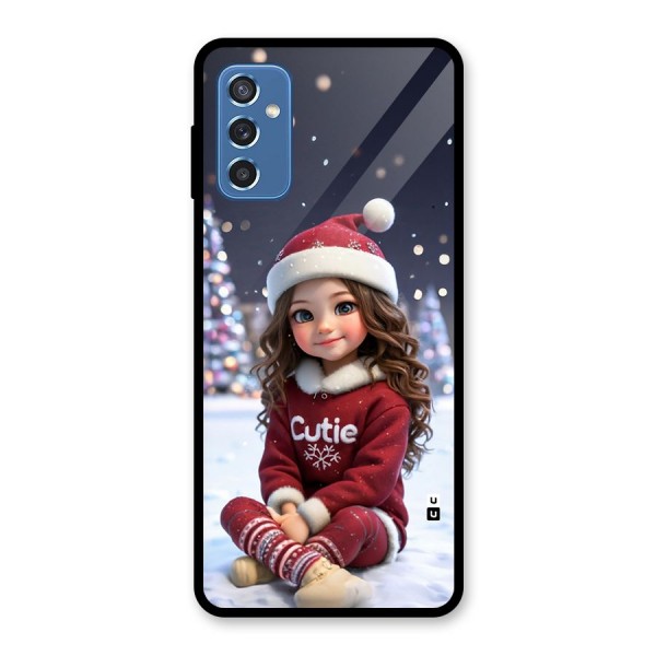 Girl In Snow Glass Back Case for Galaxy M52 5G