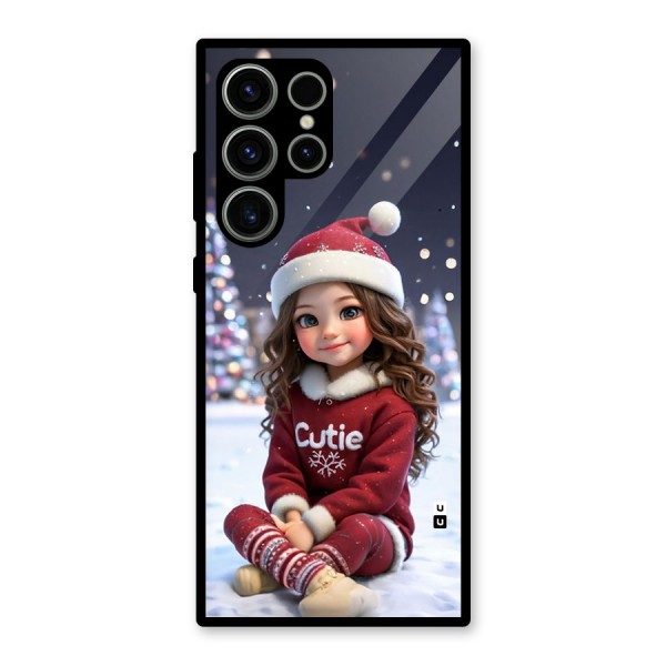 Girl In Snow Glass Back Case for Galaxy S23 Ultra