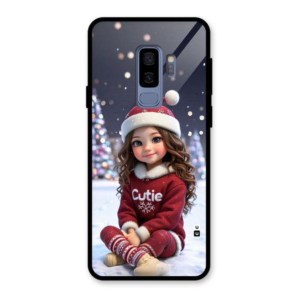 Girl In Snow Glass Back Case for Galaxy S9 Plus