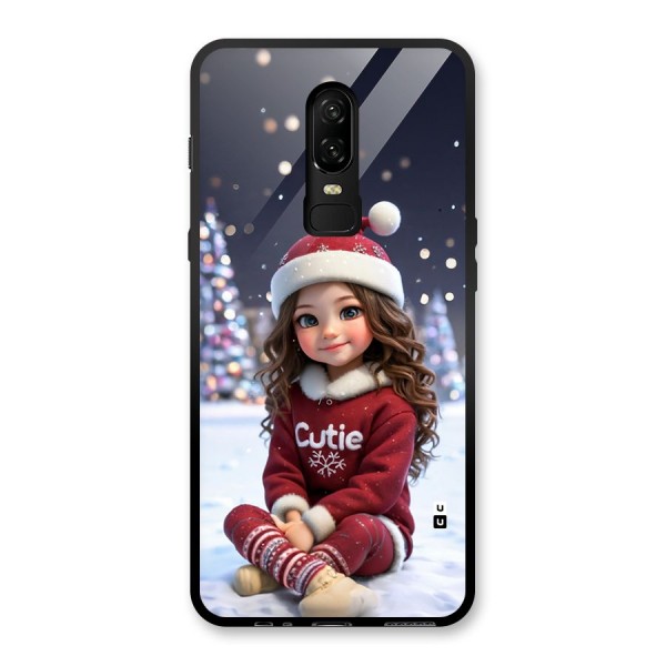 Girl In Snow Glass Back Case for OnePlus 6