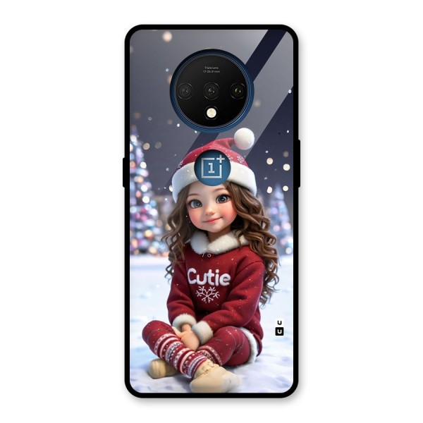 Girl In Snow Glass Back Case for OnePlus 7T