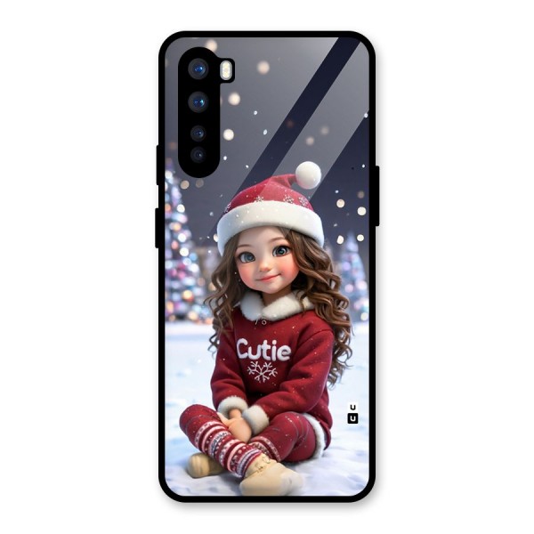 Girl In Snow Glass Back Case for OnePlus Nord