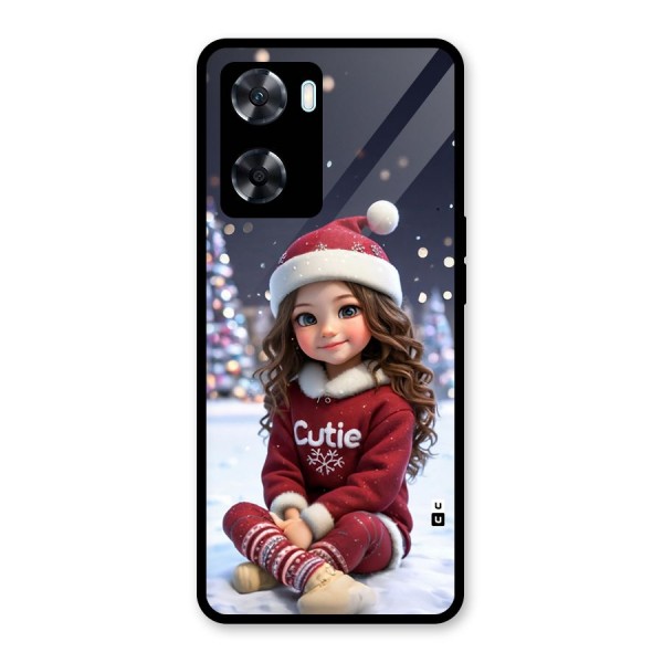 Girl In Snow Glass Back Case for Oppo A77s